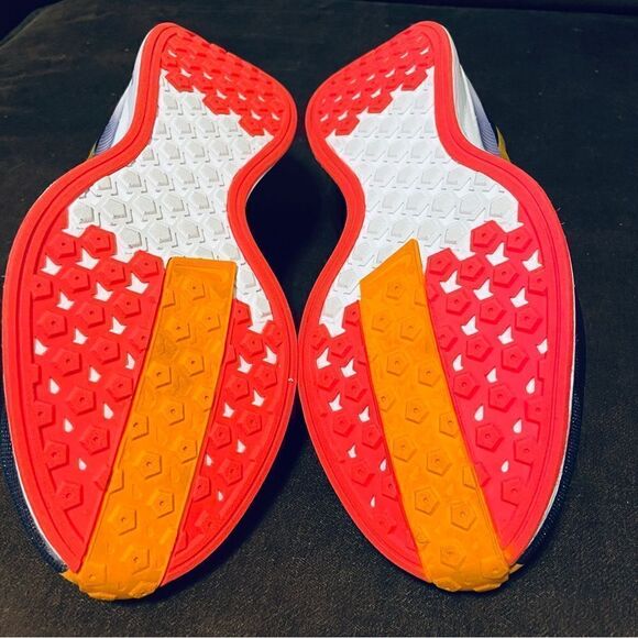 New Nike Pegasus 35 Turbo Racing Stripe Indigo Navy Marigold Orange Womens 8 MED - Picture 11 of 13